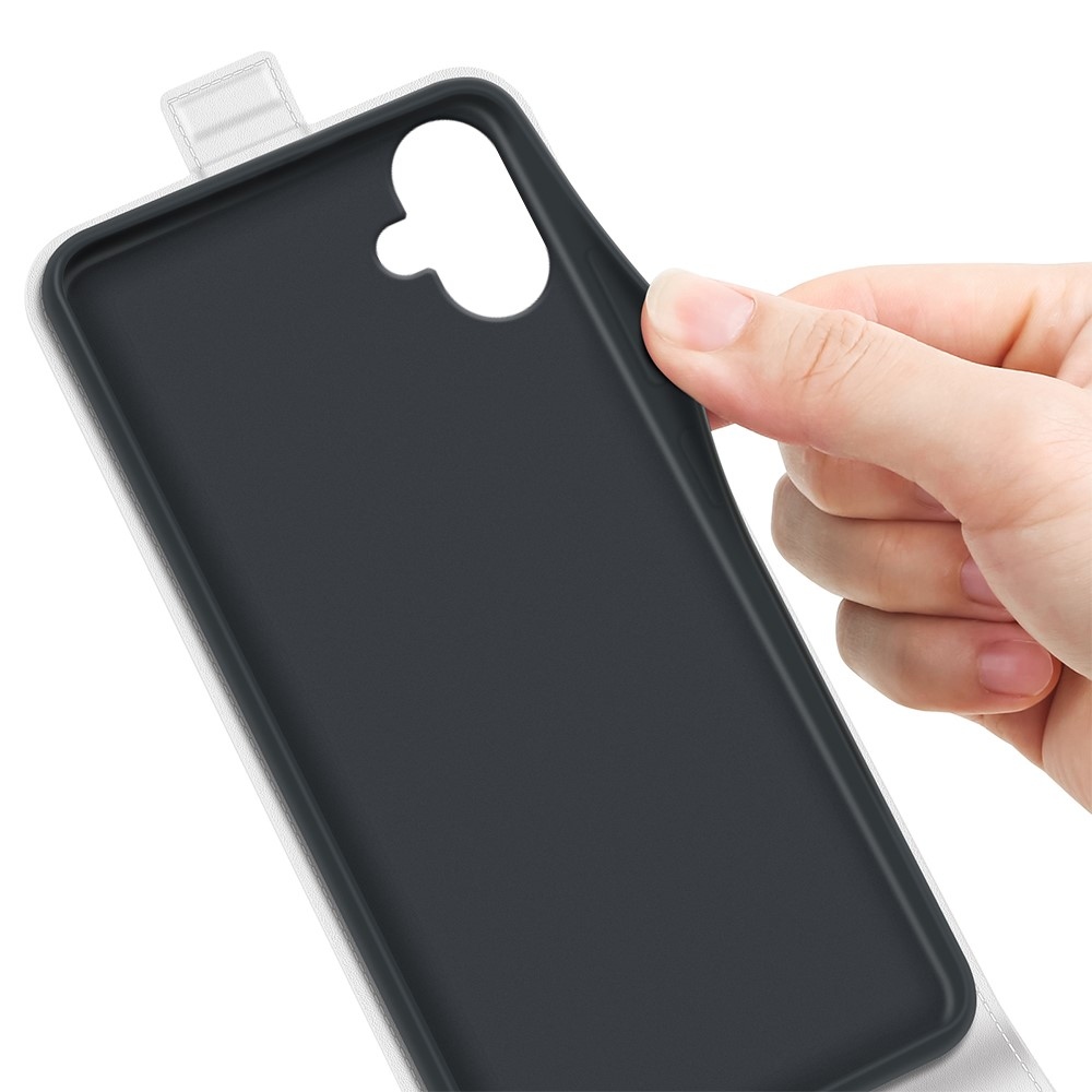 Függőleges könyvtáska Samsung Galaxy A06 4G készülékhez - fehér