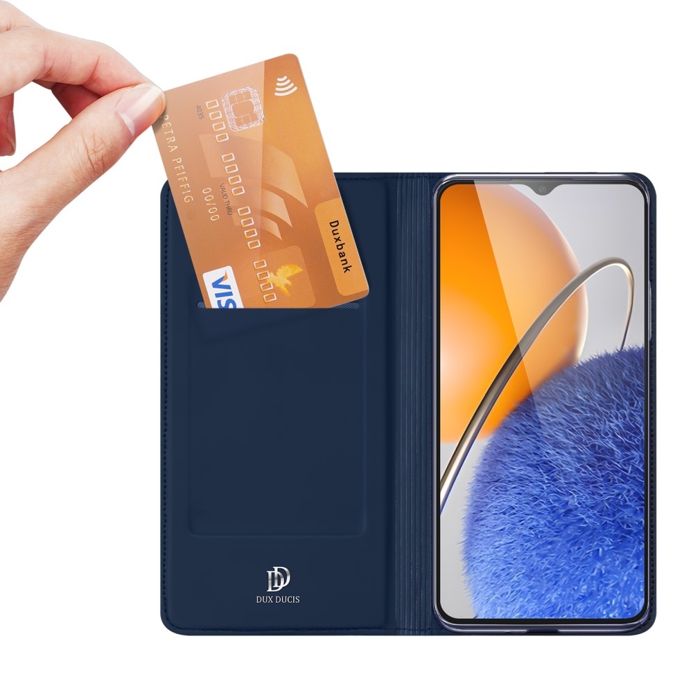 DUX könyvtáska Huawei Nova Y61-hez - sötétkék