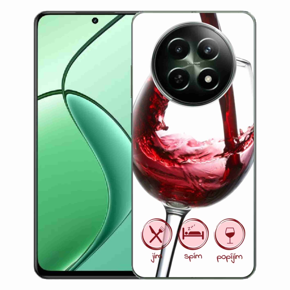 Gél tok mmCase a Realme 12 5G/12x 5G készülékhez - borospohár piros