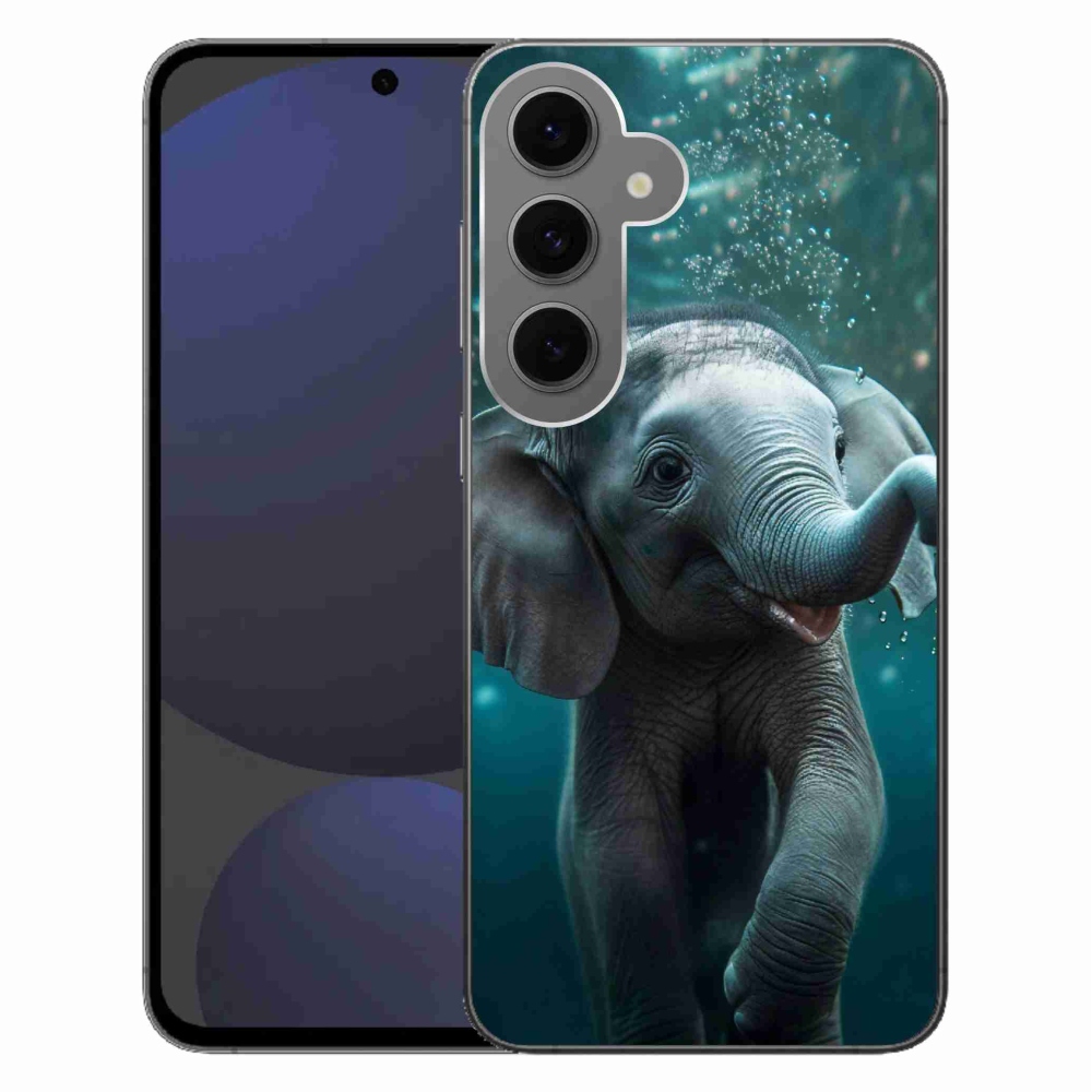 Zselés borítás mmCase Samsung Galaxy S24 FE - elefánt a víz alatt