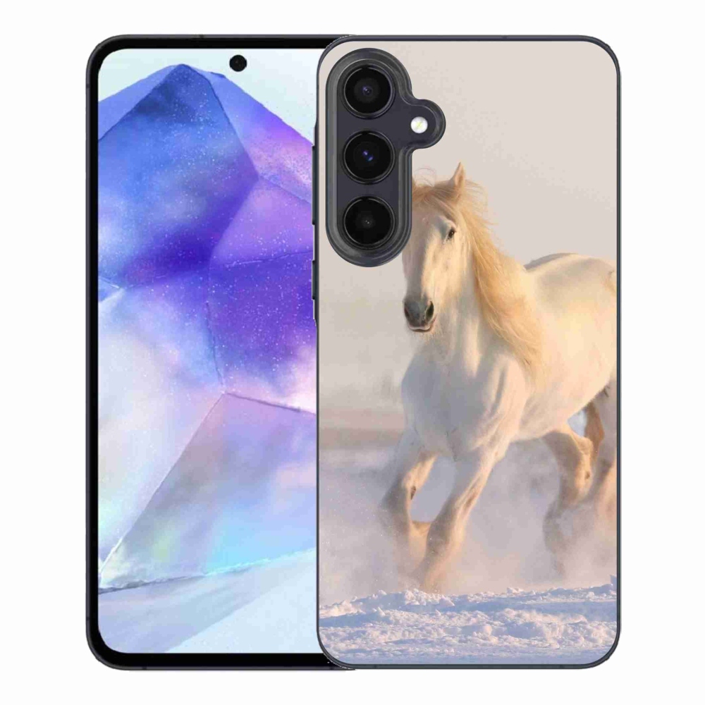 Gél tok mmCase a Samsung Galaxy A55 5G készülékhez - ló a hóban