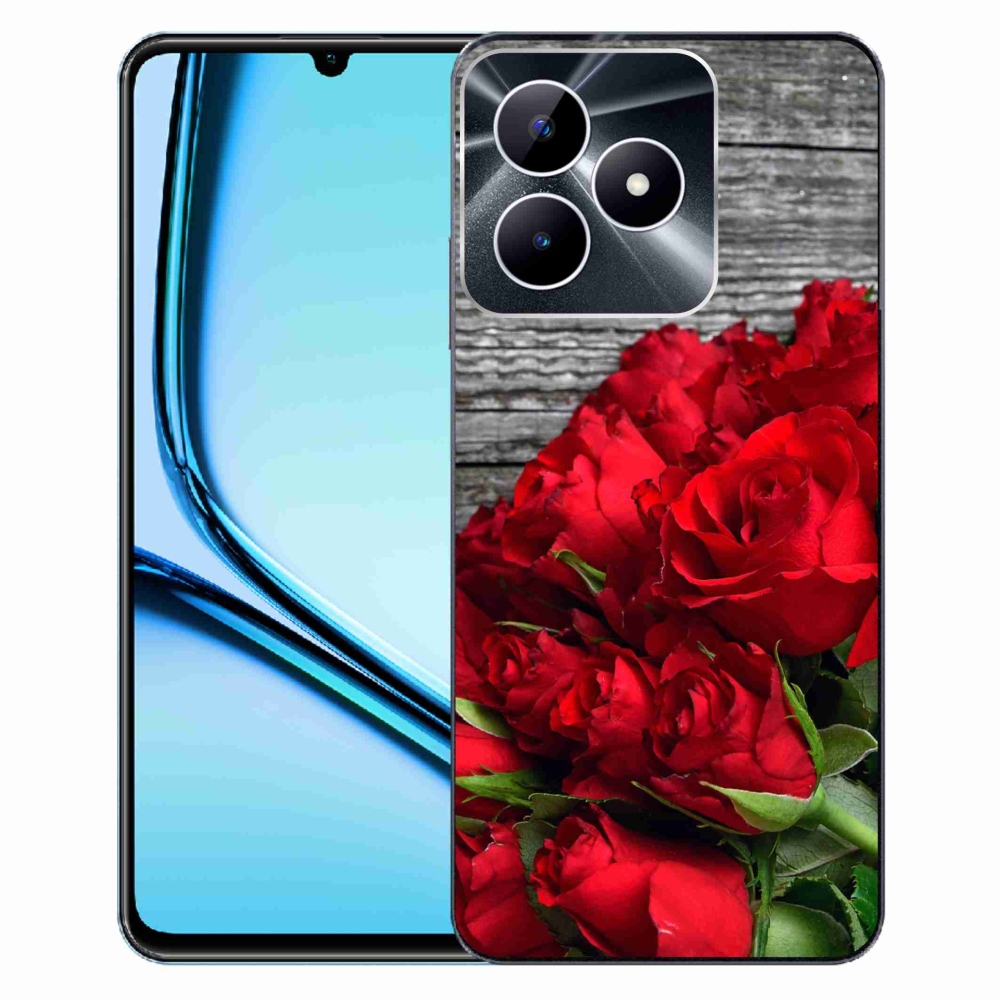 Zselés borító mmCase a Realme Note 50 készülékhez - piros rózsa