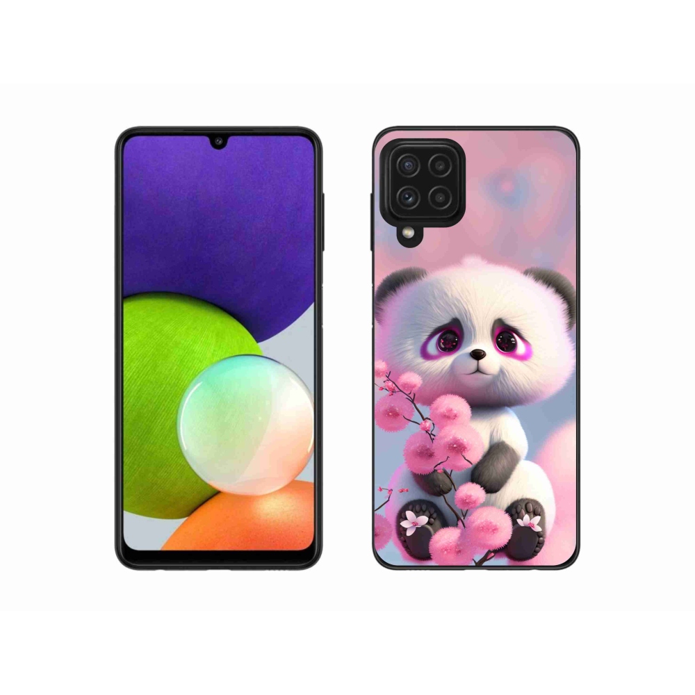 Gél borítás mmCase Samsung Galaxy A22 4G - aranyos panda 1