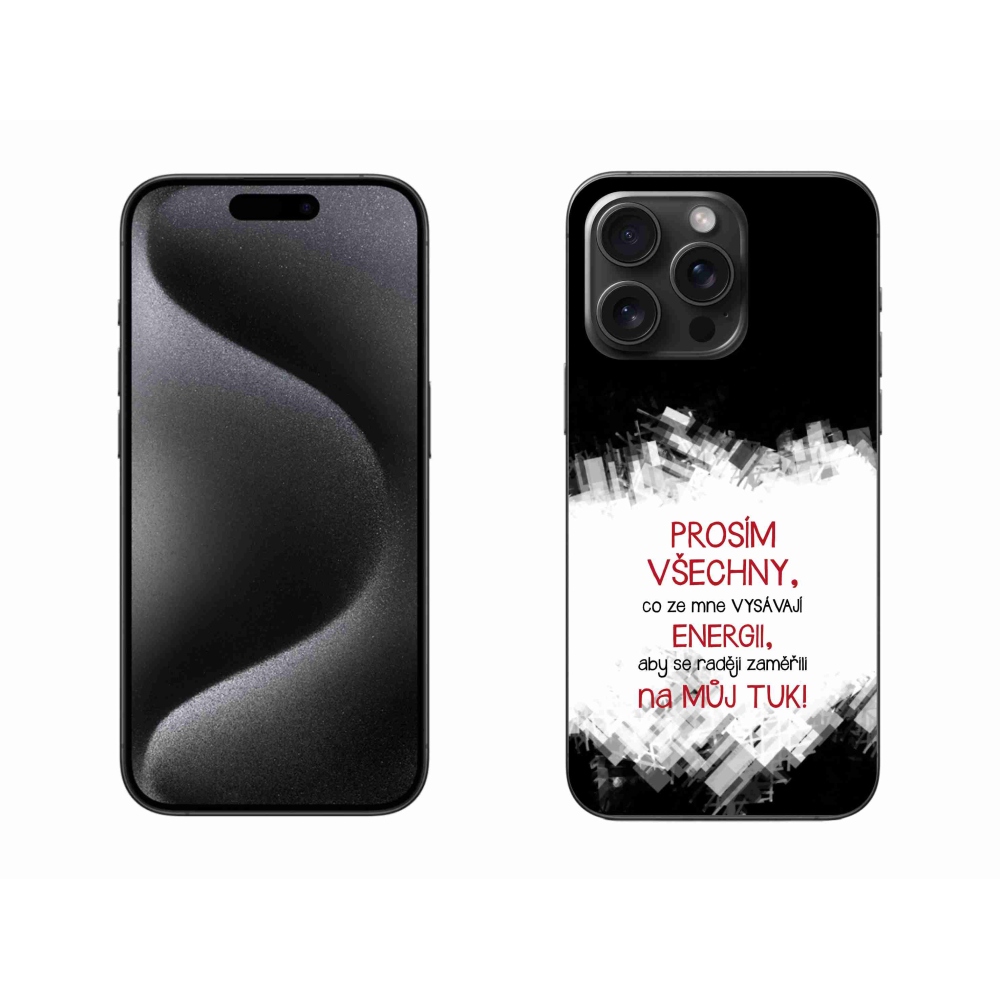 Gél borítás mmCase iPhone 15 Pro Max készülékhez - vicces szöveg 1 piros