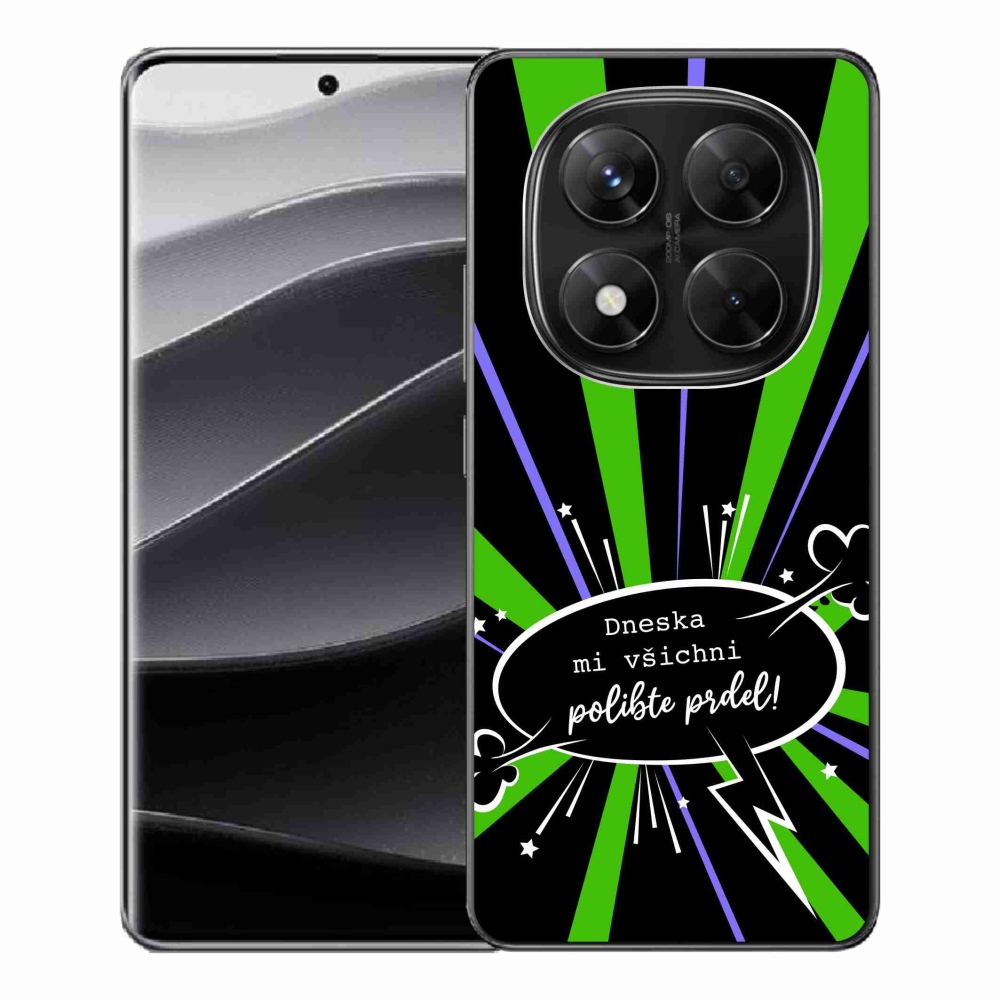 Gél borító mmCase a Xiaomi Redmi Note 14 Pro 5G/Poco X7 5G számára - vicces szöveg 15 fekete háttérrel