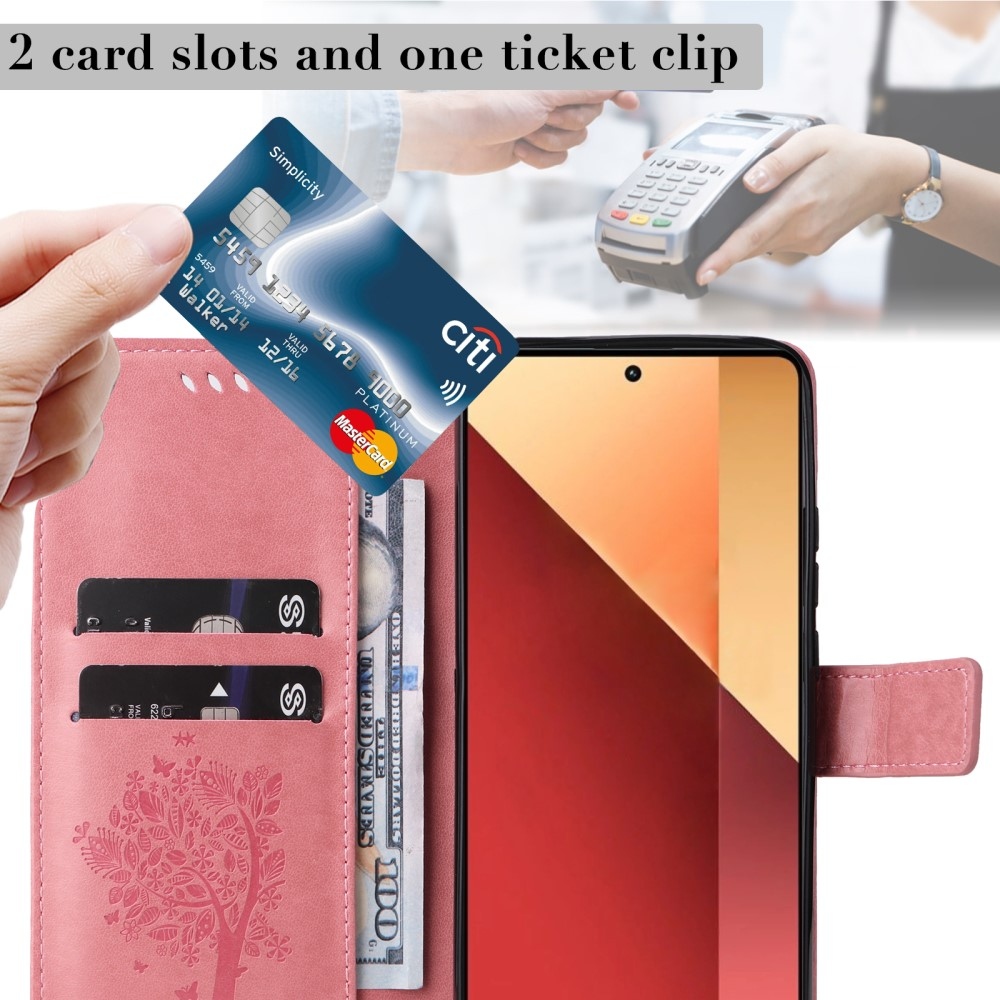 Fák könyve tok Xiaomi Redmi Note 13 Pro 4G/Poco M6 Pro - rózsaszínű