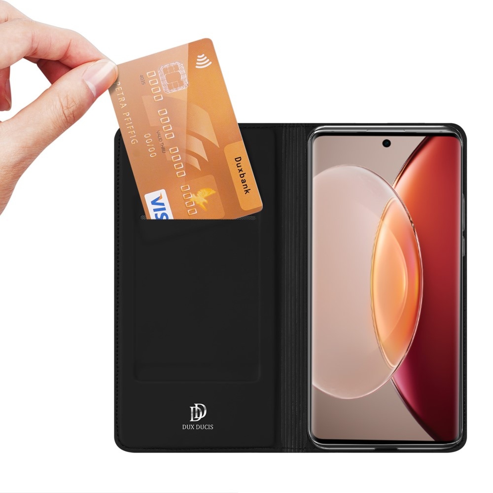 DUX könyvtáska Vivo X90 Pro készülékhez - fekete