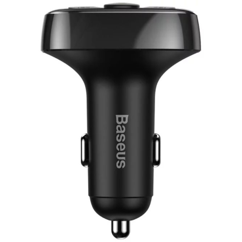 Baseus CCMT000001 S-09A 2x USB autós töltő és FM adóvevő Fekete