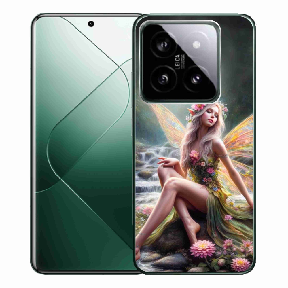 Gél borítás mmCase a Xiaomi 14 Pro - pillangó nőhöz 1