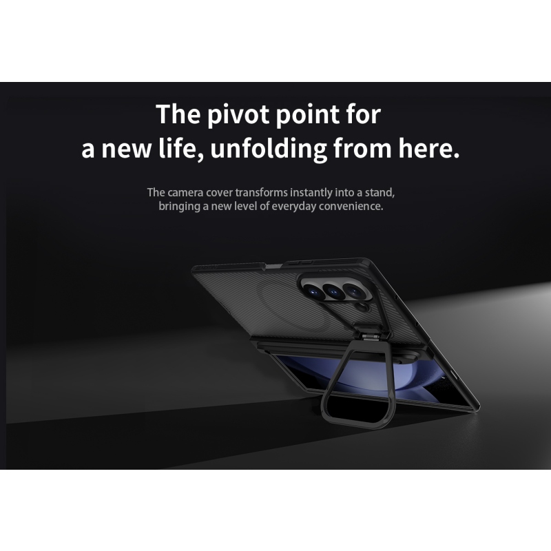 Nillkin CamShield Prop mágneses tolltartóval (átlátszó lencse) hátsó tok a Samsung Galaxy Z Fold 8 Ultra készülékhez, átlátszó fekete