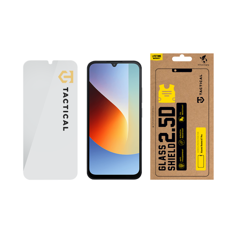 Tactical Glass Shield 2.5D üveg a Xiaomi Redmi A7 Pro-hoz, átlátszó