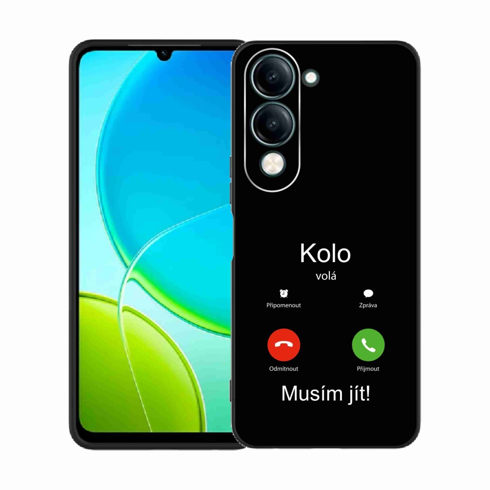 Gél borító mmCase a Vivo Y29s 5G-n - kerek hívások fekete háttérrel