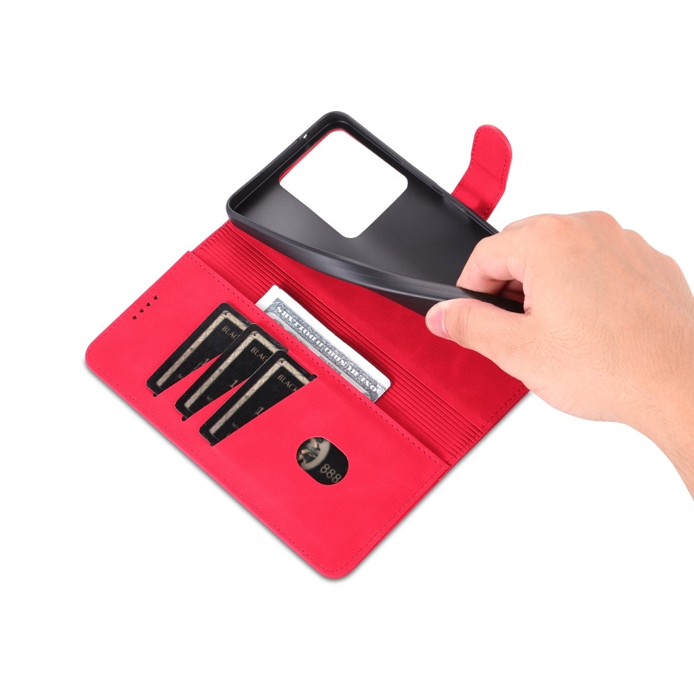 AZNS könyv tok a Vivo V29 Lite 5G-hez - piros