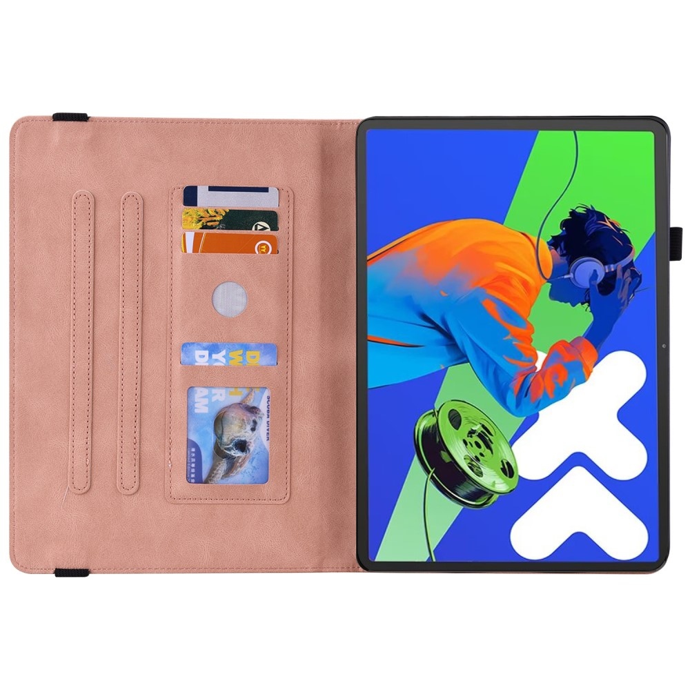 Pillangó táblagép tok Lenovo Idea Tab Pro 12.7 - rózsaszín