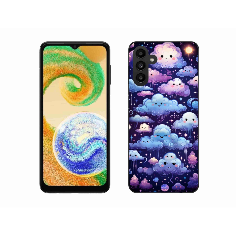 Zselés borítás mmCase Samsung Galaxy A04s (164.7x76.7x9.1mm) - felhők