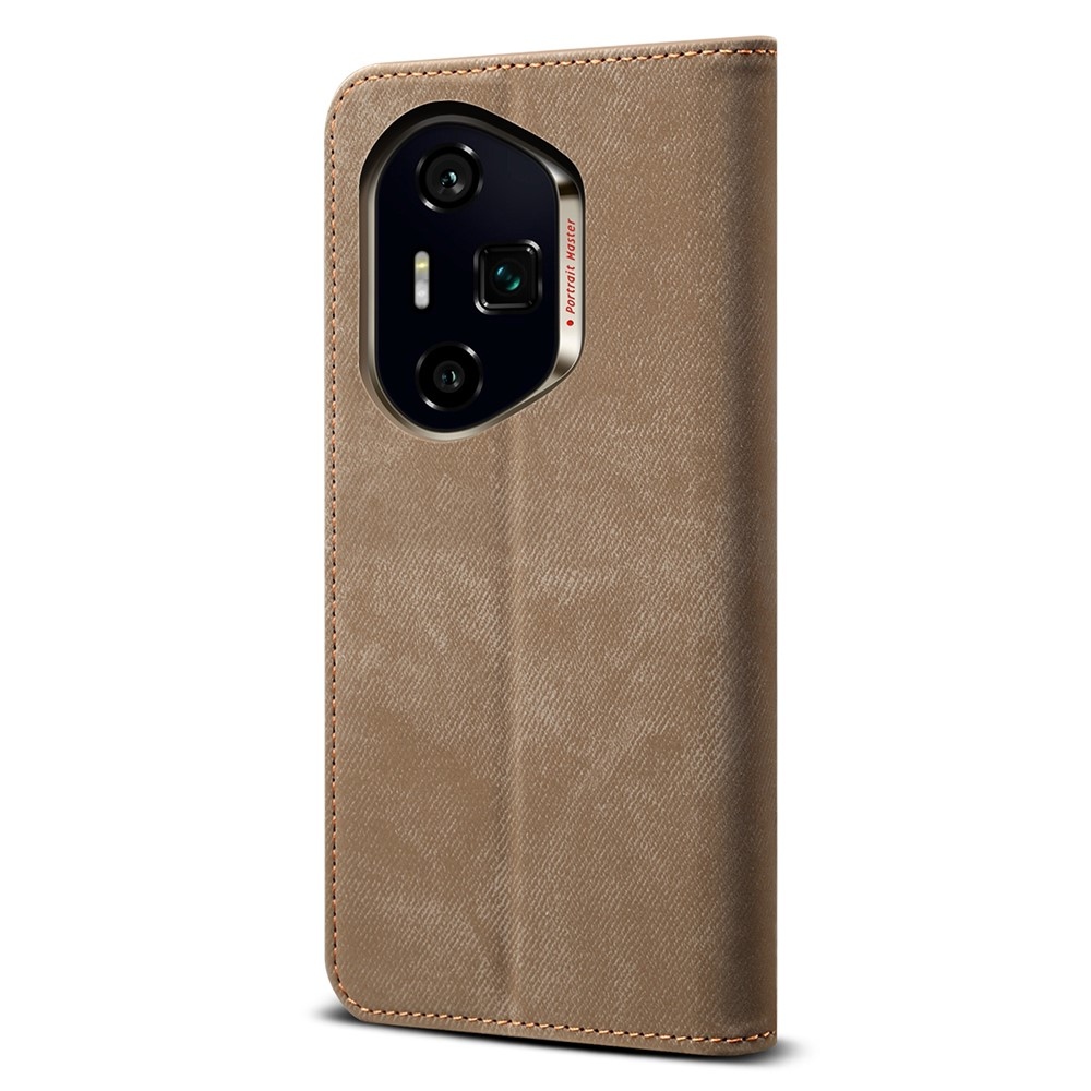 Jeanse könyvtáska Honor 400 Pro-hoz - khaki színű