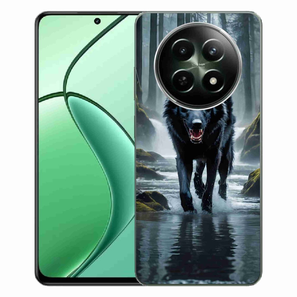 Gél védőburkolat mmCase a Realme 12 5G/12x 5G készülékhez - fekete farkas