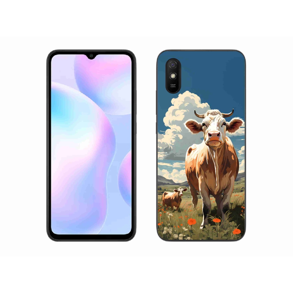 Gél borítás mmCase a Xiaomi Redmi 9AT-hoz - tehenek a réten