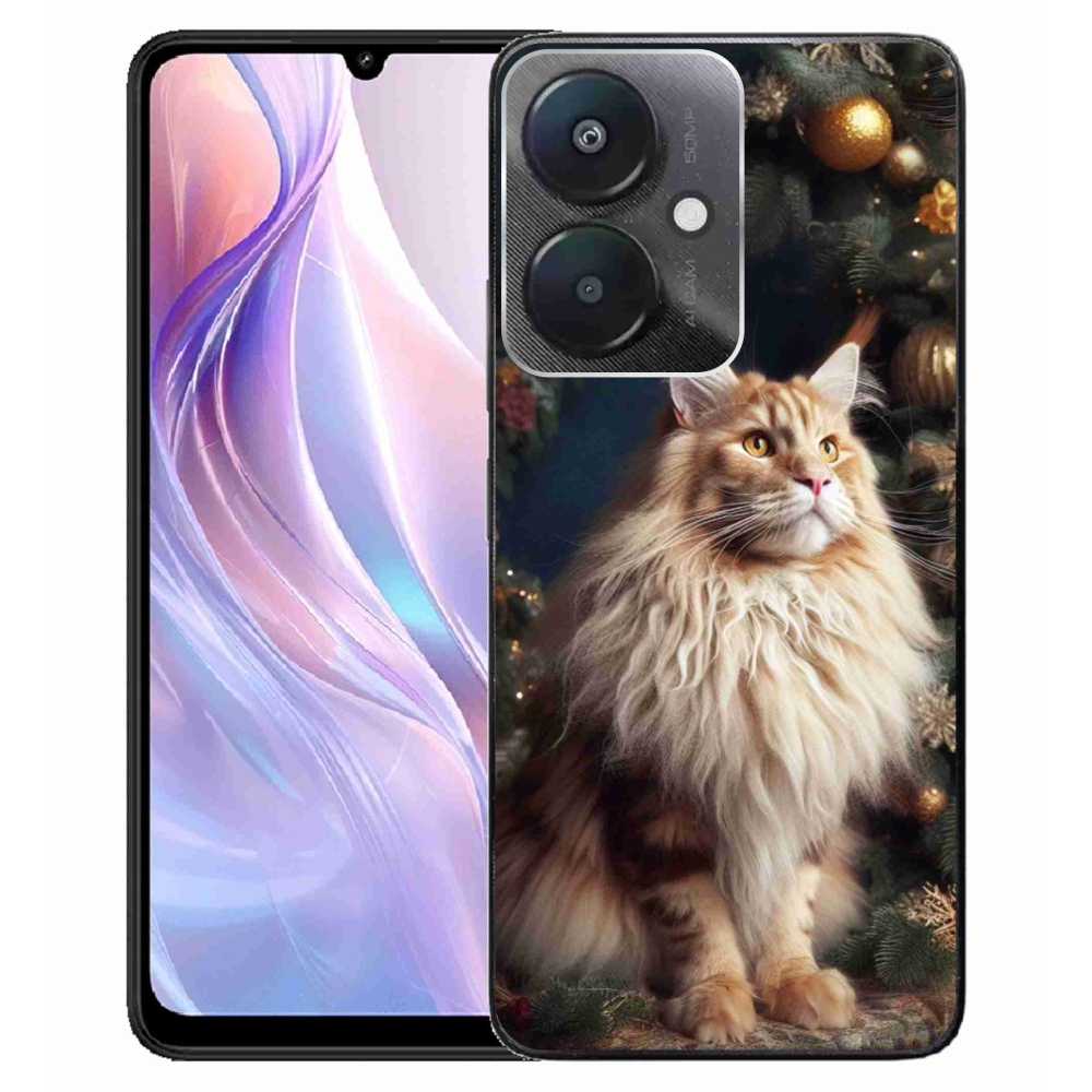 Gél borító mmCase a Xiaomi Redmi 13C 5G-hez - macska a fánál