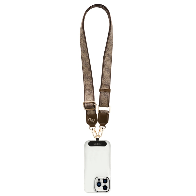 Guess crossbody pánt PU 4G fém logóval, barna