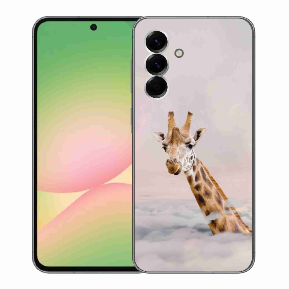 Zselés borítás mmCase Samsung Galaxy A56 5G - zsiráf a felhők között