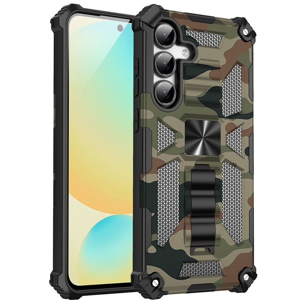 Camouflage tartós borító Samsung Galaxy A17 4G/5G/A26 5G - sötétzöld