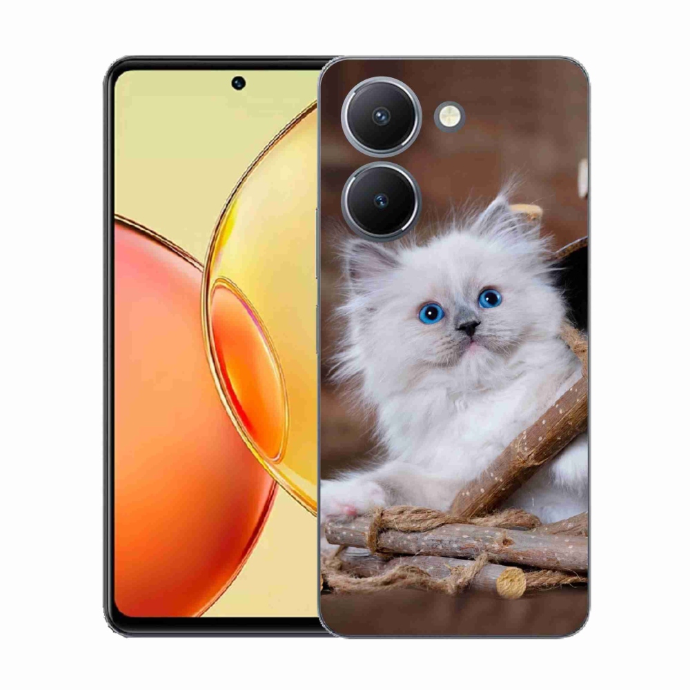 Zselés borítás mmCase a Vivo Y36-hoz - fehér cica