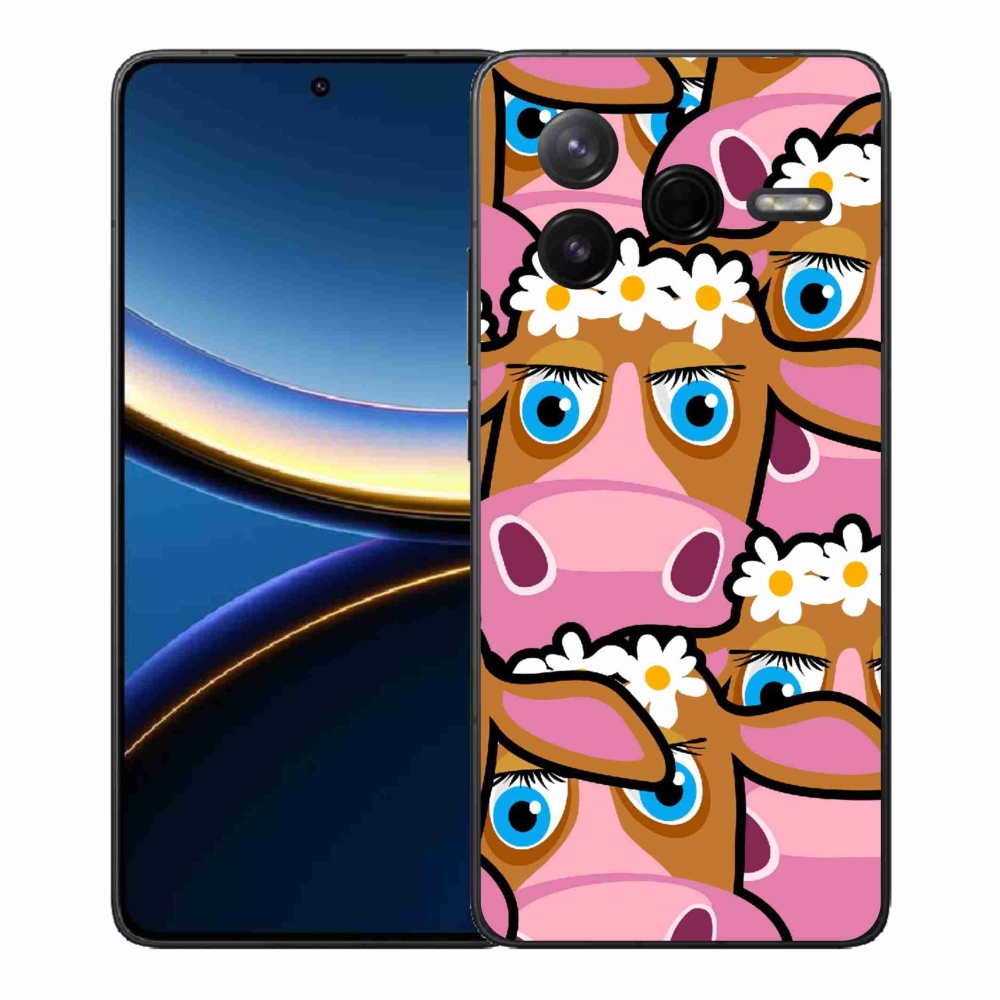 Gél borítás mmCase a Xiaomi Poco F7 Pro számára - karikatúra tehenek