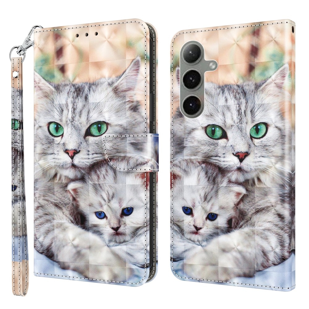 Spot könyv tok Samsung Galaxy S24 FE készülékhez - macska és cica