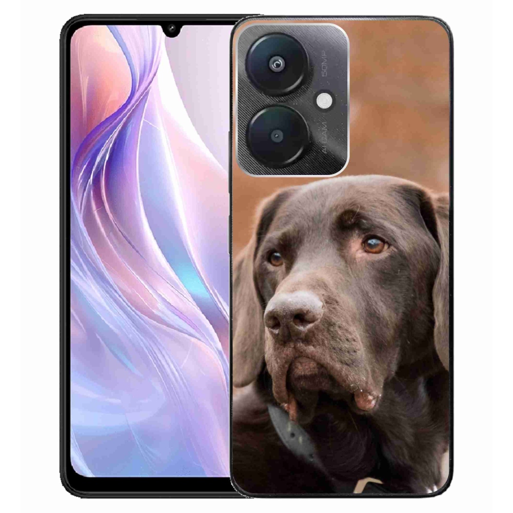 Gél tok mmCase a Xiaomi Redmi 13C 5G számára - barna labrador