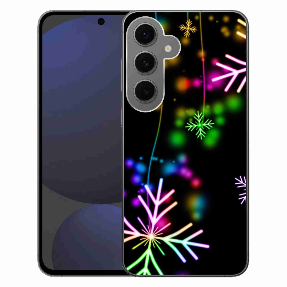 Zselés borítás mmCase Samsung Galaxy S24 FE készülékhez - színes pelyhekkel