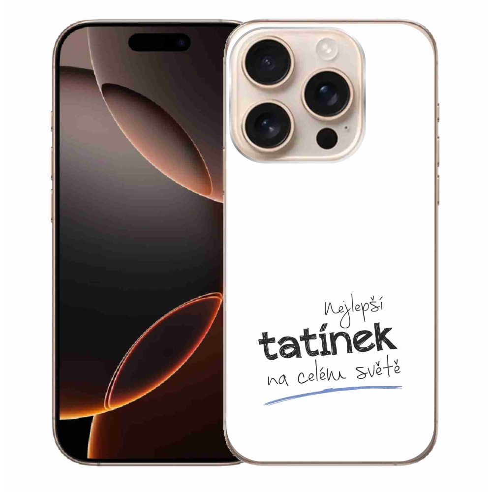 Gél borítás mmCase iPhone 16 Pro Max készülékhez - Best Daddy 4 fehér háttér