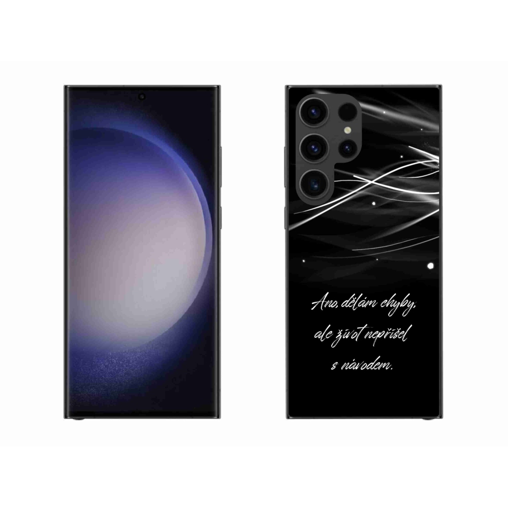 Gél védőhuzat mmCase Samsung Galaxy S23 Ultra 5G - idézem fekete háttér