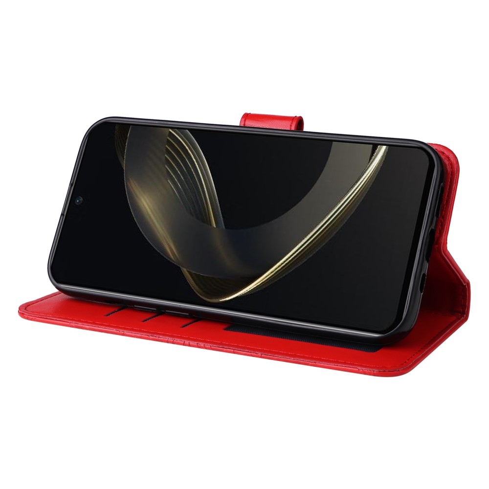 Napraforgó könyv tok Huawei Nova 12 SE-hez - piros