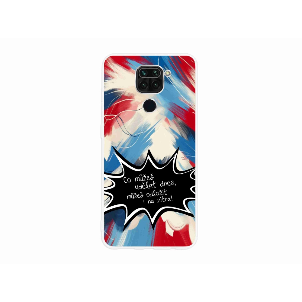 Gél borító mmCase a Xiaomi Redmi Note 9-hez - vicces szöveg 9 fekete háttérrel