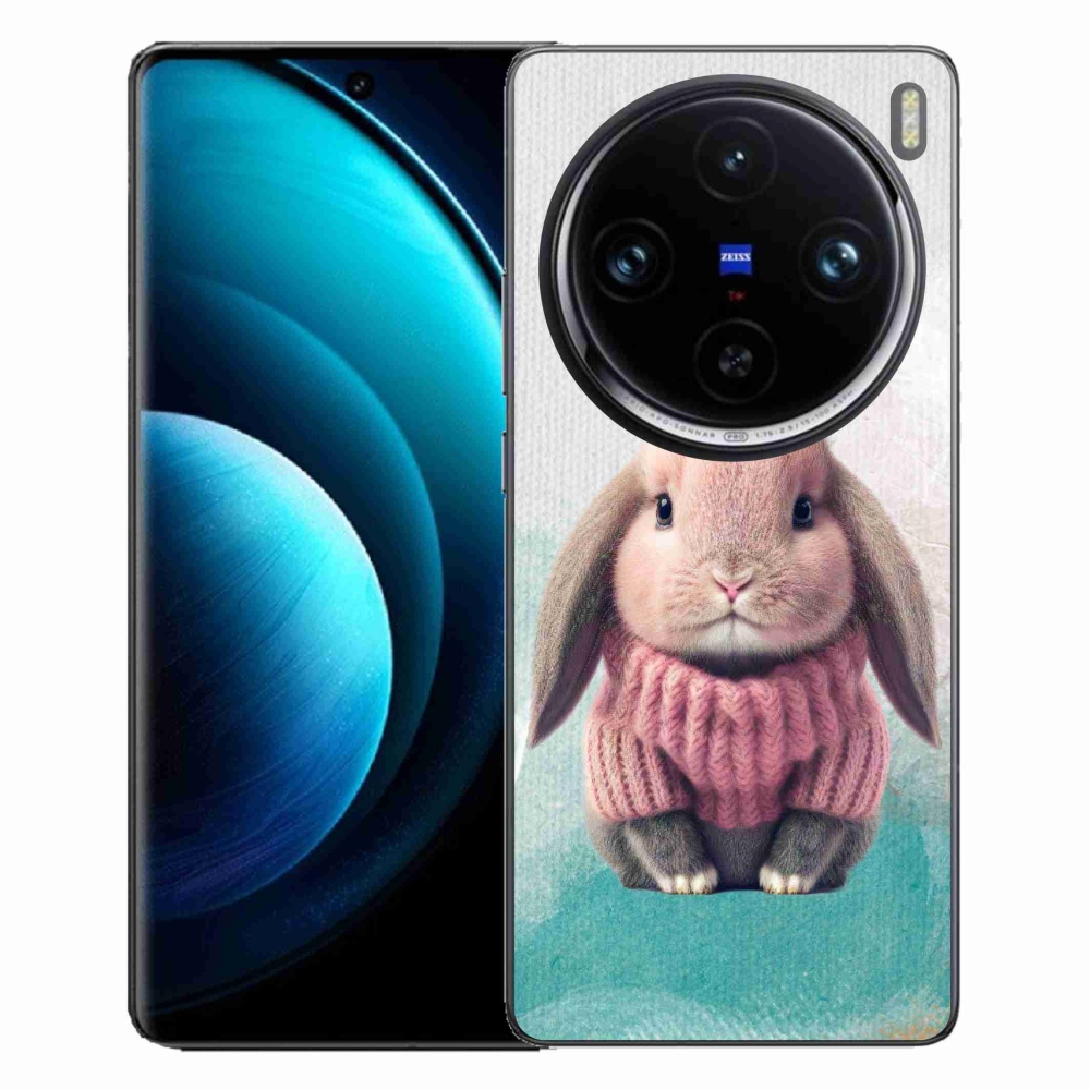 Zselés borítás mmCase a Vivo X100 Pro 5G-hez - nyúl pulóverben
