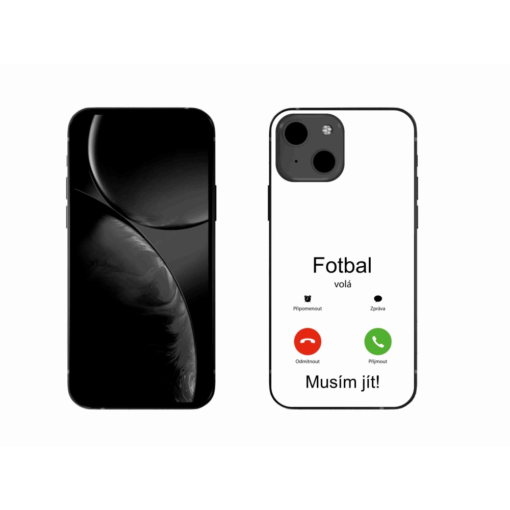 Gél borítás mmCase iPhone 13 6.1 készülékhez - futballhívások fehér háttérrel