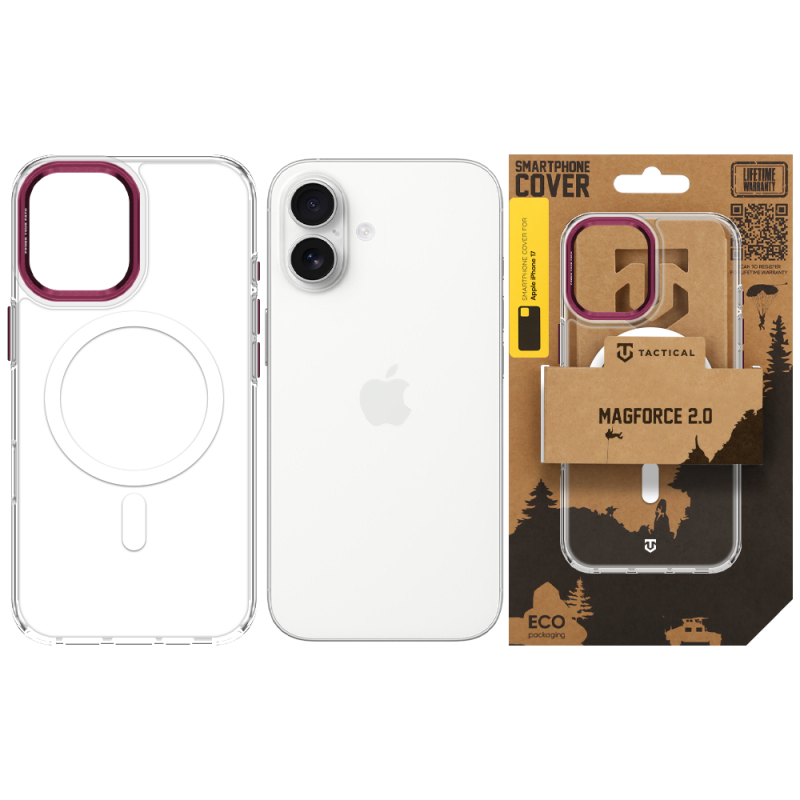 Tactical MagForce 2.0 tok az Apple iPhone 17-hez, bordó színben