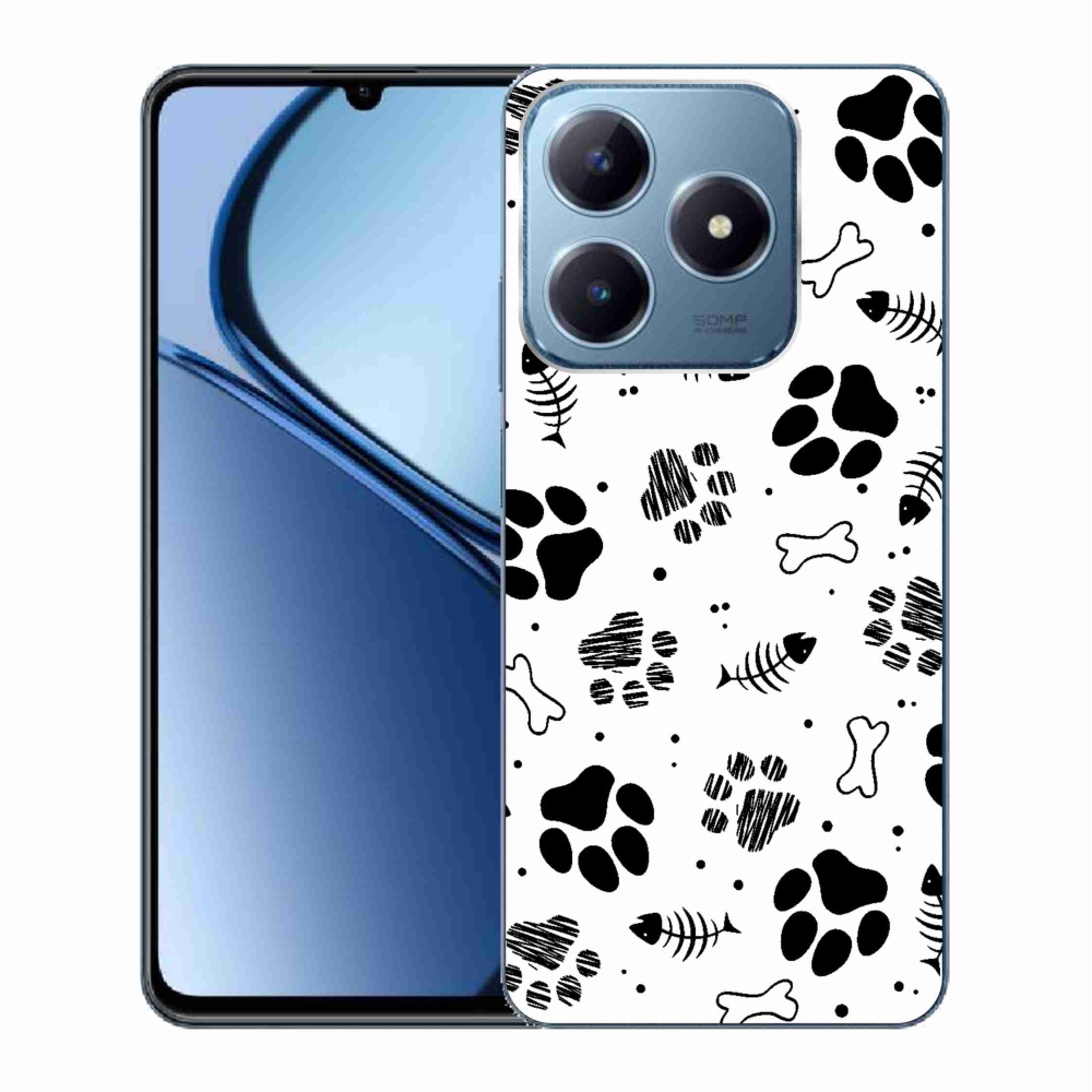 Gél borítás mmCase a Realme C63 készülékhez - kutyamancsok 1