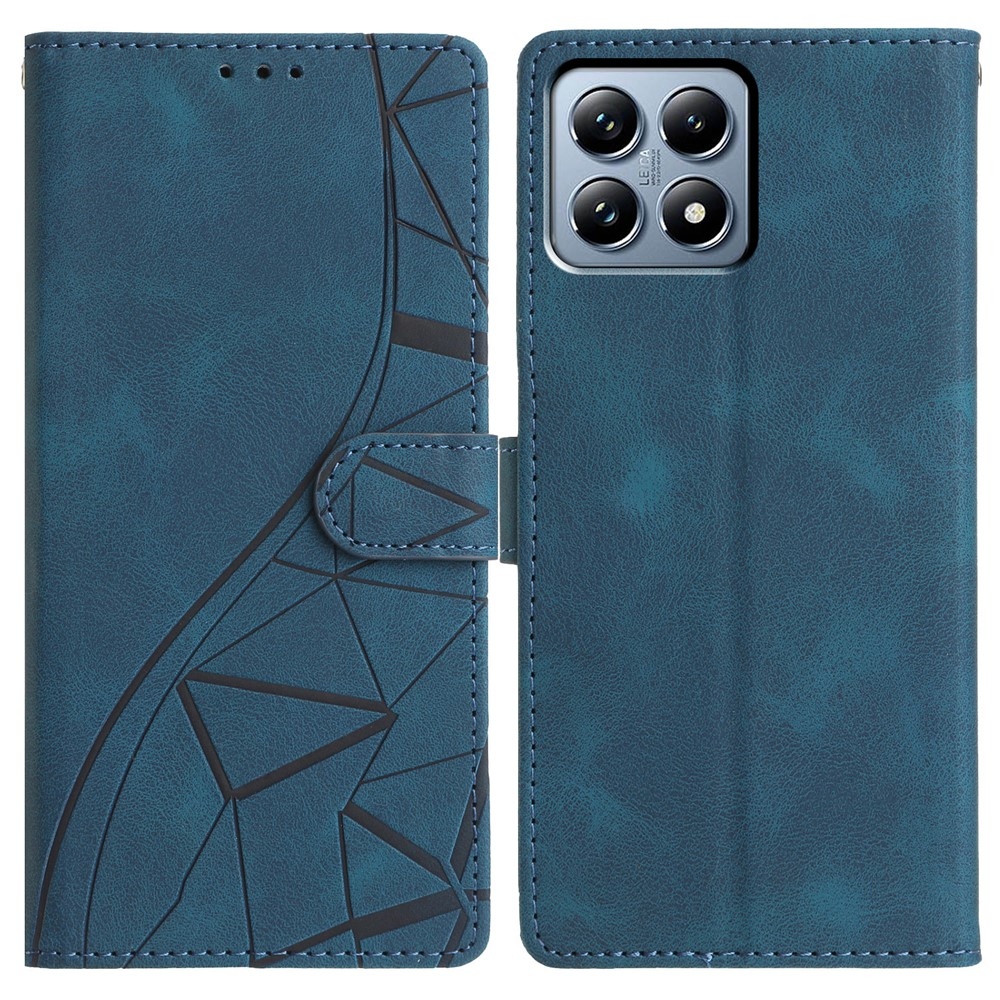 Háromszögek könyvtáska Xiaomi 15T-hez - kék