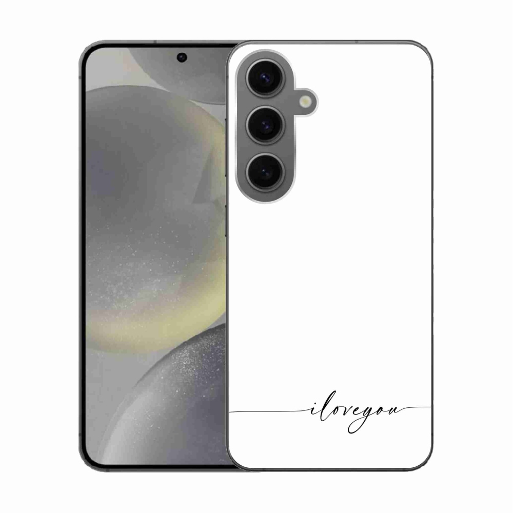 Gél borítás mmCase Samsung Galaxy S24 készülékhez - I love you fehér háttérrel