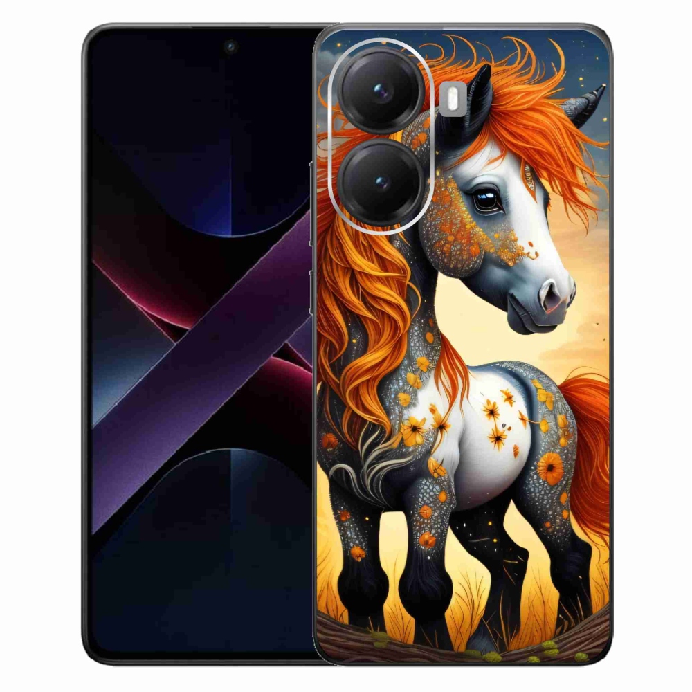 Gél borítás mmCase a Xiaomi Poco X7 Pro 5G számára - színes póni