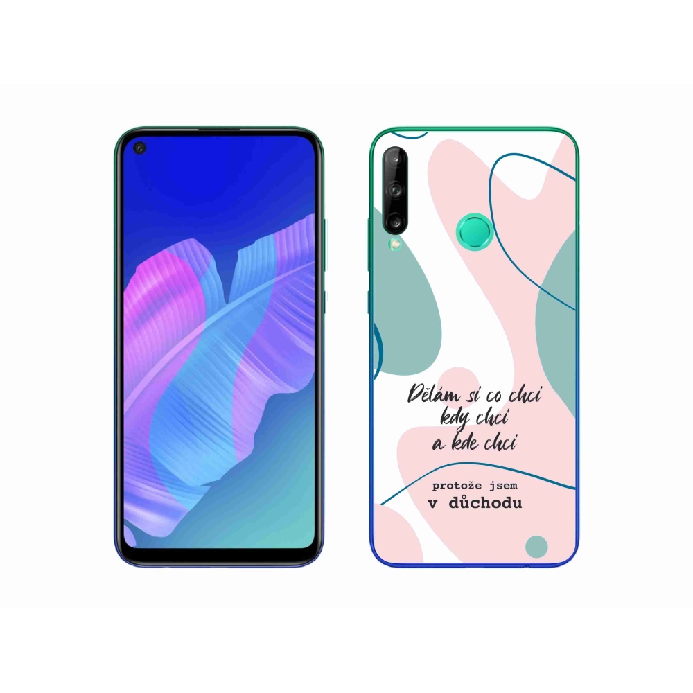 Gél borító mmCase a Huawei P40 Lite E készülékhez - vicces szöveg 10 fehér háttérrel