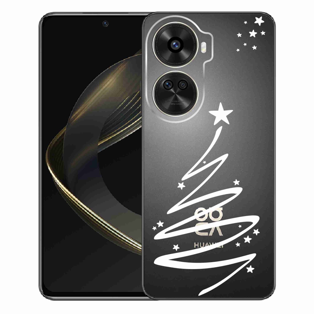 Gél borító mmCase a Huawei Nova 12 SE-hez - fehér fa átlátszó háttéren