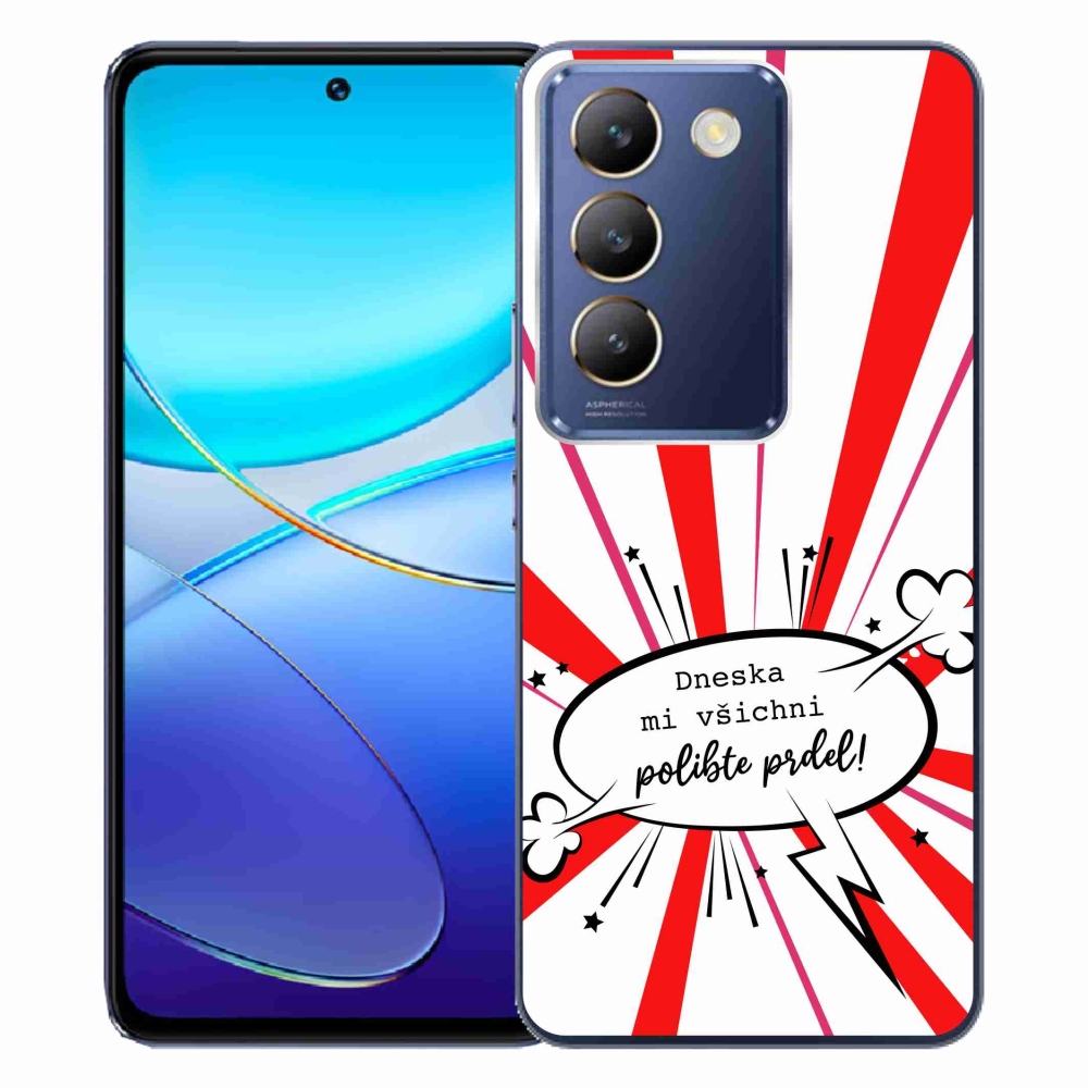 Gél borító mmCase Vivo V40 SE 4G/5G - vicces szöveg 15 fehér háttérrel