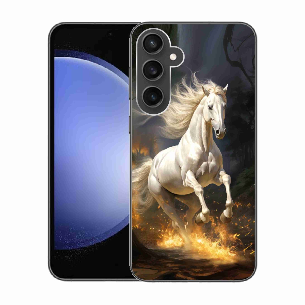 Zselés borítás mmCase Samsung Galaxy S23 FE - fehér ló 2