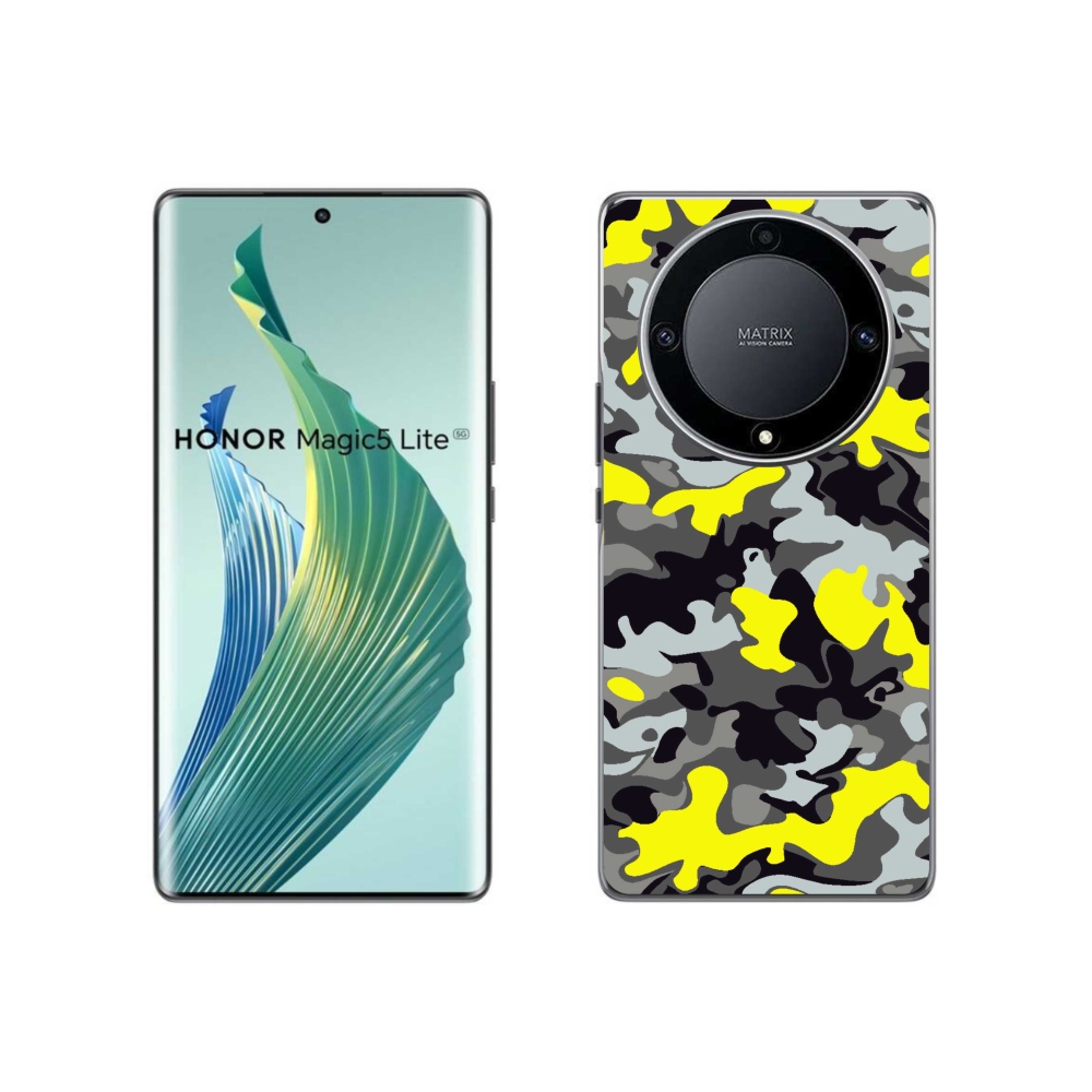 Gél borítás mmCase a Honor Magic 5 Lite 5G számára - terepszínű minta 6