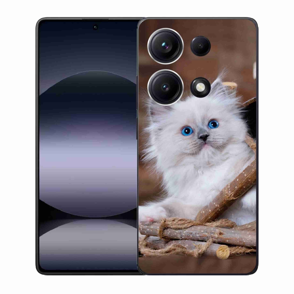 Gél borítás mmCase a Xiaomi Redmi Note 14S-hez - fehér cica