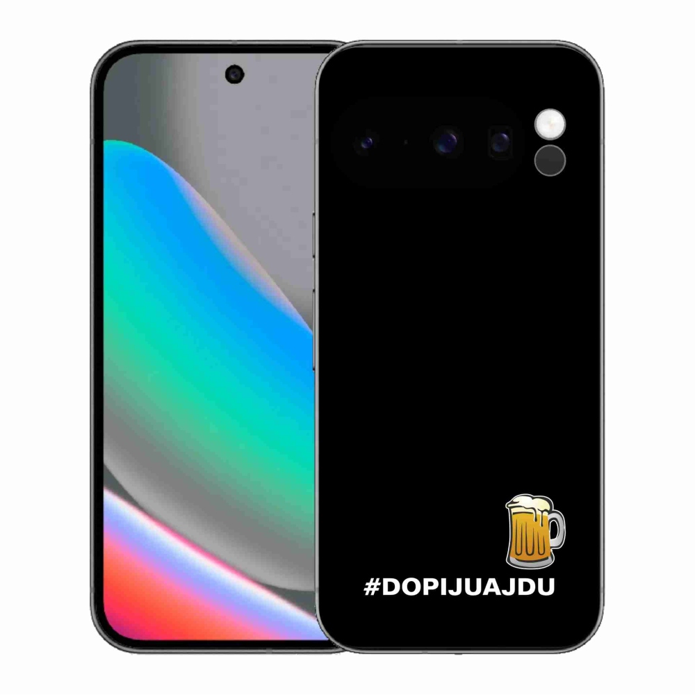 Gél borítás mmCase a Google Pixel 10 Pro számára - sör motívum 1 fekete háttér