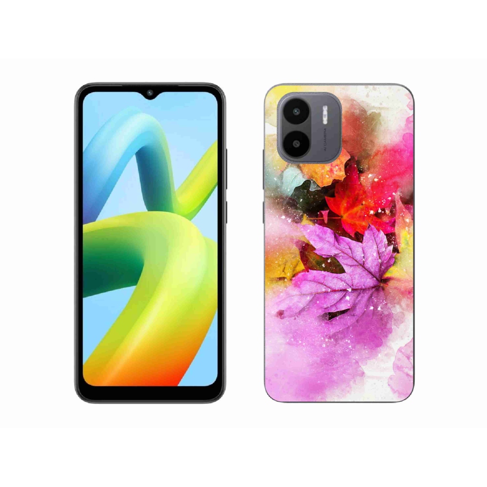 Gél borítás mmCase a Xiaomi Redmi A1/Redmi A2 - színes levelek számára